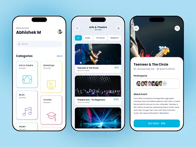 Events App Concept events app events mobile app events uiux mobile app uiux