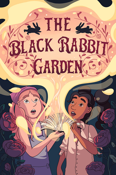 Black Rabbit Garden book book cover cartoon childrens book colorful cute illustration middle grade teen