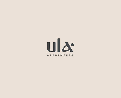 Logo Ula Apartments branding design flat graphic design logo logo design