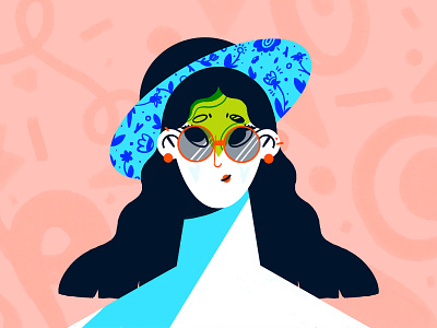Spring characters #3 2d artwork bright characterdesign design flat flat illustration girl glasses handdrawn hat illustration interior modern art people picture procreate simple style