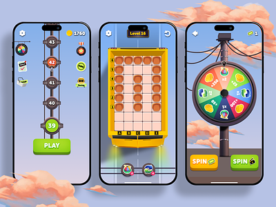 Game mobile UI app ui design game mobile illustration ui