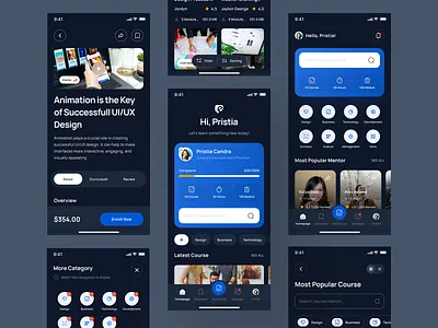 Eduline - Online Learning App UI Kit branding course design edmodo education elearning learning app mentor mobile mobile app online learning student teacher ui ui kit ui8 uidesign uikit unpixel ux