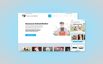 Secaucus Animal Shelter Web Redesign and App Inplementation design graphic design ui