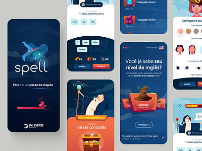 Spell App app branding illustration ui uxdesign