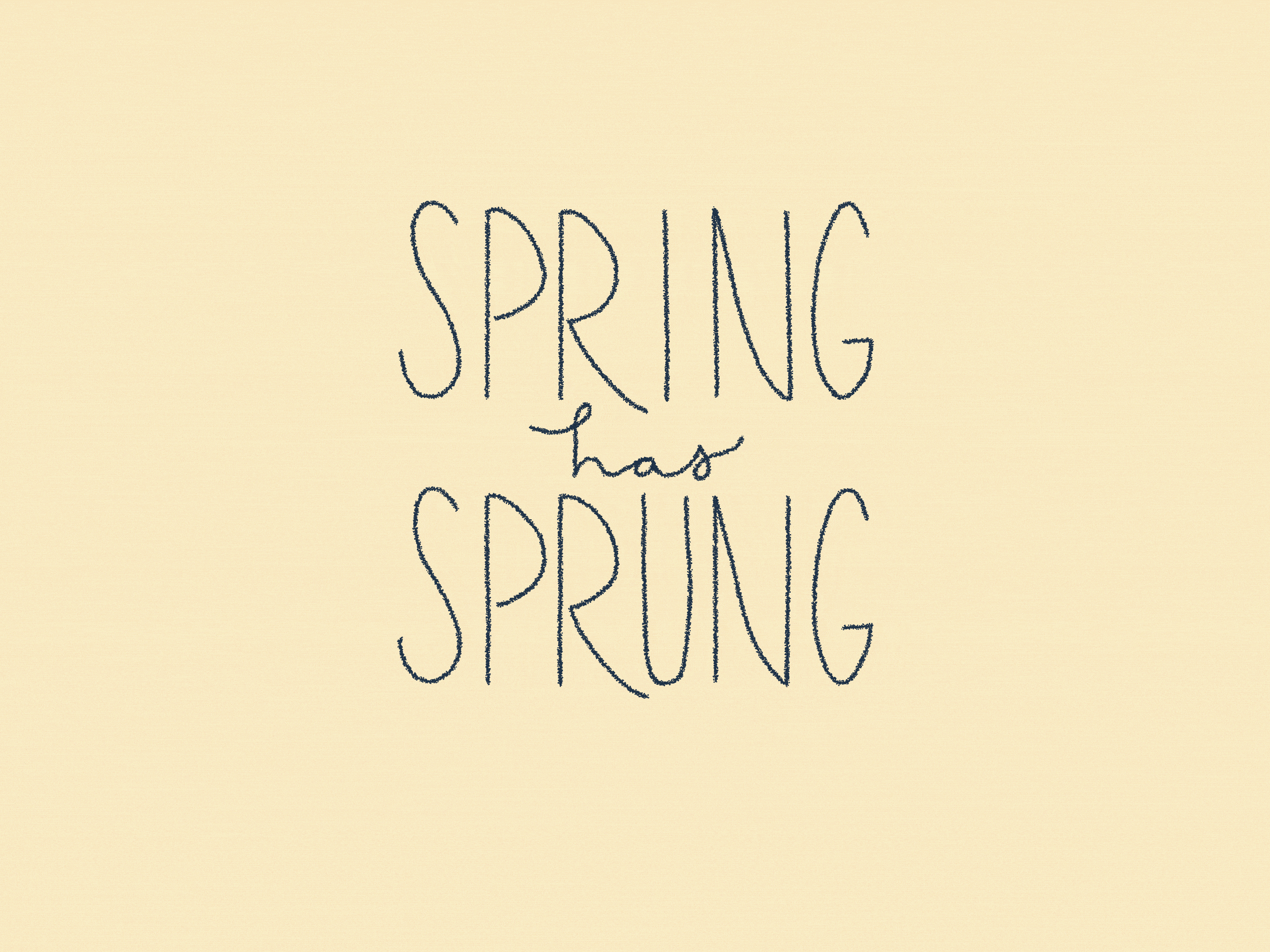 Spring has Sprung animation hand hand lettered font illustration lettering art springbadge weeklywarmup