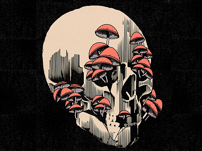 Infected cartoon character cordyceps cover design graphic design illustration mushroom mushrooms music old retro thelastofus vector vintage vinyl