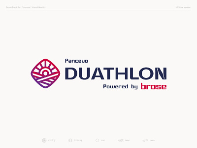 Duathlon Visual Identity athlete badge logo branding competition cycling duathlon graphic design linear logo logo design race running sport triathlon visual identity