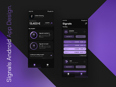 Signals - Android App Design branding design tv app ui uidesign