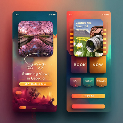 R n A Travel Tour Sample Design branding graphic design illustration ui ux