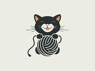 Happy Cat Logo animal branding cat character design graphic design happy happycat home illustration logo mascot shelter vector