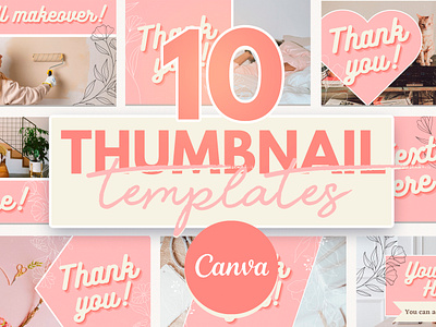 "Sweet Cotton" Thumbnail Templates blog blogger design branding canva graphic design template thumbnail