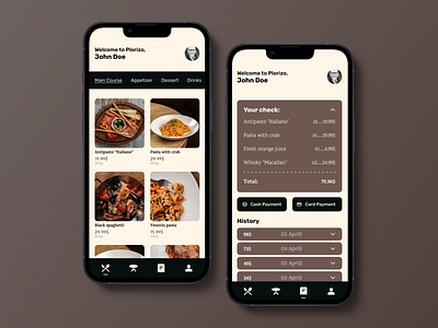 Plorizo Restaurant App app design graphic design ui ux