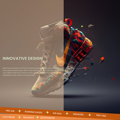 Nike Shoes Sample Design branding design graphic design illustration ui ux