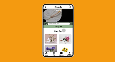 Floral App Design app design floral floral app graphic design navigation ui ux ux design