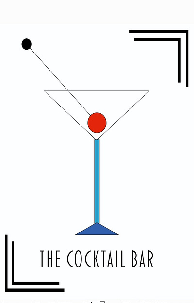 Cocktail Bar Art Deco Poster 30s 80s artdeco artfromthekitchensink branding cocktailbar design graphicdesign graphicdesigner graphics illustration logo