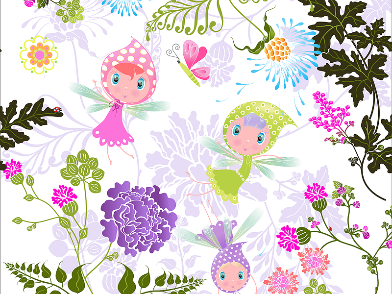 Wee Lil Fairies design graphic design illustration print