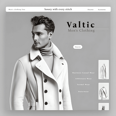 Valtic Men's Clothing branding design graphic design illustration ui ux