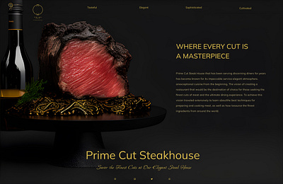 Prime Cut Steakhouse Design branding design graphic design illustration ui ux