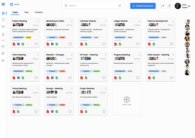 Saas - Task & Document Management Tool app branding design ui ux