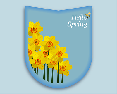 Weekly warm up – design a badge inspired by Spring. design dribbbleweeklywarmup graphic design illustration