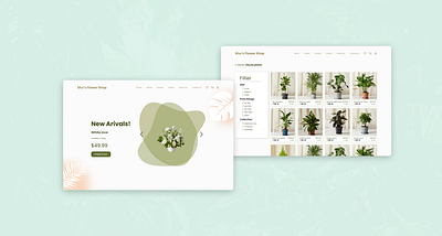 Shu's Flower Shop Website Redesign design ui ux