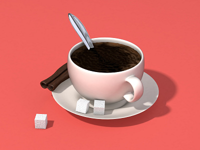 Cup of coffee 3d 3dmodel cinema4d design modeling render