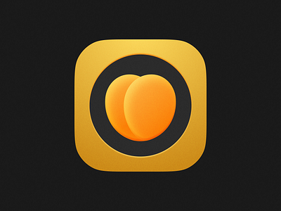 Peach! 3d brand branding design figma golden gradient icon illustration ios logo macos mobile noise orange peach saas yellow