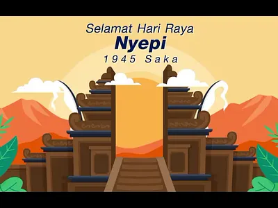 Happy Silence Day 2d aftereffect animation branding caka1945 design design graphy icon illustration illustrator mobile motion motion designer motion graphics nyepi