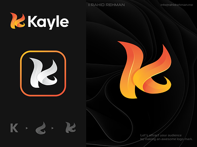 Kayle - Fire & Life Safety Company Logo a b c d e f g h i j k l branding burn creative logo design fire fireworks flame flames hot icon light logo logotype modern logo n o p q r s t u v w x y z saas symbol unique logo warm