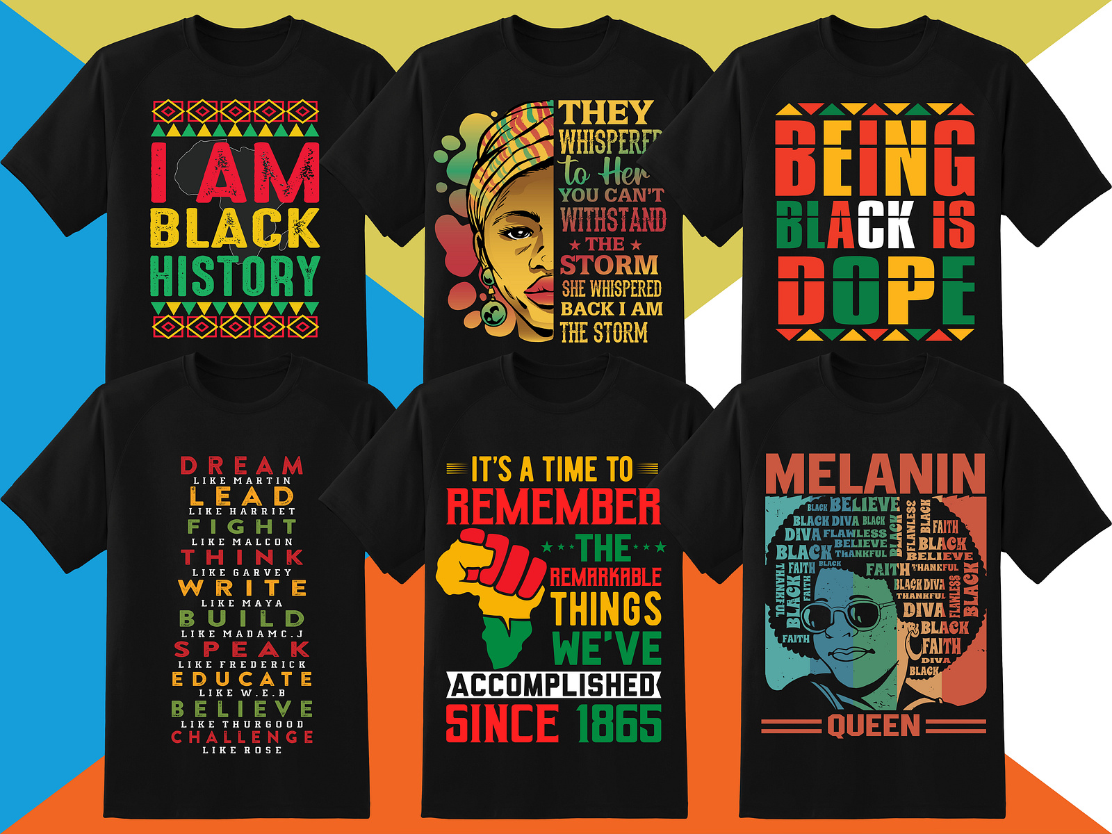 Black History T-Shirt Designs Bundle by AL Kabir on Dribbble