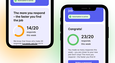 Widget of responds app design edtech progress study ui ux web widget