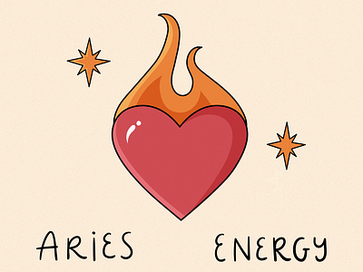 aries energy art astrology branding flat illustration graphic design illustration illustrator vector