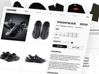 ODYSSEE - Detail Page Website design fashion fashion website homepage interface landing page landing page design lifestyle market marketplace marketplace design online shop shop ui ui design uiux web web design website wesbite design