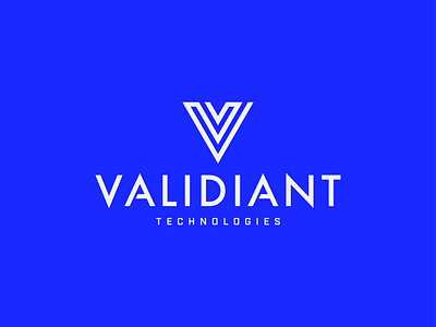 Validiant Technologies alphabet blue branding design fintech graphic design illustration letter v logo logos minimal minimalist modern tech technology ui vector