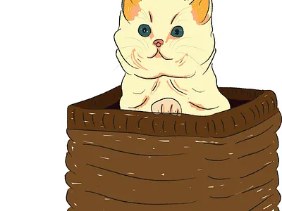 Cute Cat - Cartoon creative design graphic design illustration water colors