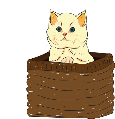 Cute Cat - Cartoon creative design graphic design illustration water colors