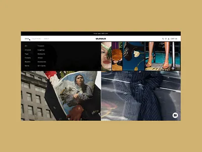 Murmur - E-commerce branding e commerce fashion ui user experience
