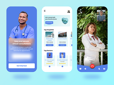 Doctor App animation app art branding call consultation design icon illustration logo medic ui vector video videocall