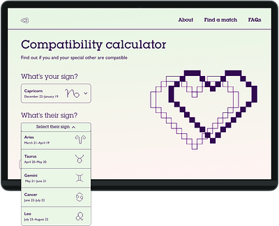 UI Challenge #03 - Love calculator after effects dailyui figma motion graphics ui uiux vector web design