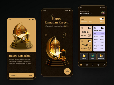 Ramadan Mubarak Timer App Concept app eid islam islamic mobile mosque mubarak muslim new prayer quran ramadan ramadan app ramadan kareem ramadan mubarak timer trending ui ux web