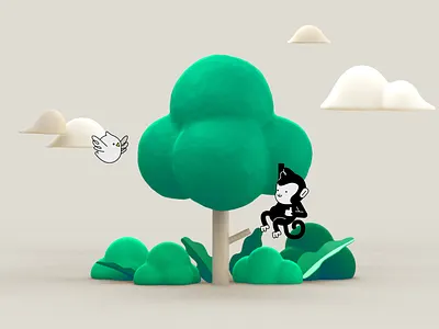 PCOP- Bird & Monkey character design design graphic design graphics illustration motion motiongraphics styleframe vector