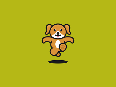 Cute Dog Logo Design animal app branding cartoon cute design dog graphic design icon illustration logo typography ui ux vector