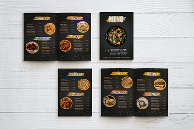 Food Menu Book adobe illustrator adobe indesign black branding brochure design fast food flyer food food flyer food items illustration list menu menu book menu card restaurant