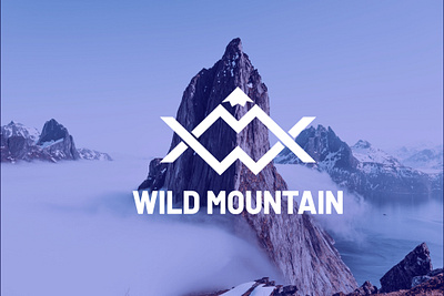 🏔️ Wild Mountain Logo W+M logo concept branding design logo logo design minimalist logo typography vector