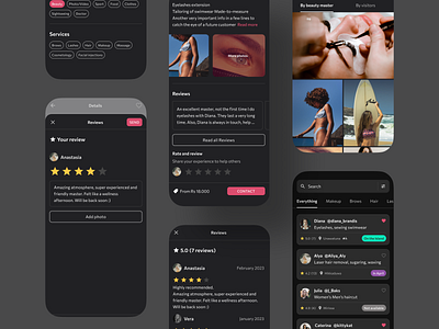 Beauty Service App for Telegram Bot appdesign beautyapp beautyservice botdesign design telegrambot ui ux webdesign