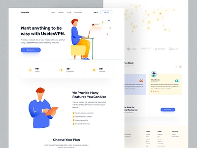 Cyber Security Platform Landing Page clean color cyberattack data security design download features header hero illustration interface internet landing page privacy saas landingpage security uiux design vpn webdesign website