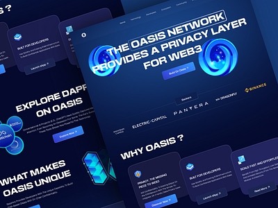 Web3 Oasis Network Landing Page Redesign defi landing page design homepage landing page landing page design ui web web design web3 landing page website website design