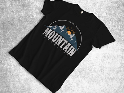 Adventure T-shirt Design adventure apparel clothing fashion illustration minimal minimalist modern mountain print retro t shirt t shirt design tee travel tshirt typography usa vector vintage