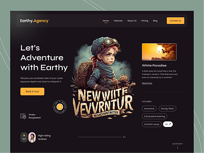 Adventure / Travel Landing Page 2023 adventure better mind branding environment forest graphic design nature travel trendy ui ux website world