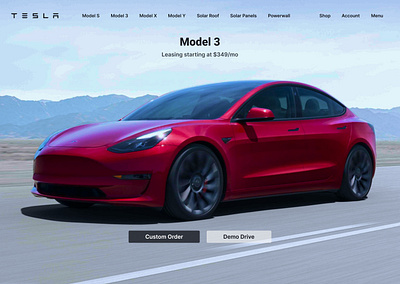 Copy of Tesla website in figma animation branding design figma prototype tesla ui ui design ux website